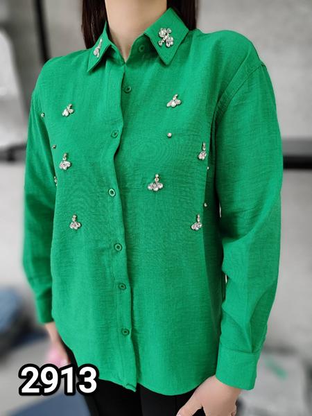 Рубашка MMC clothes (42-48) 2913 green (деми)