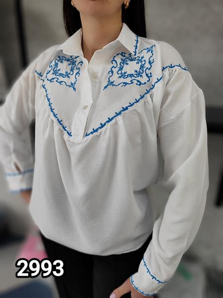 Вышиванка MMC clothes (42-48) 2993 white-navy (деми)