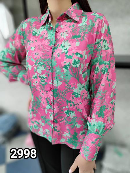 Рубашка MMC clothes (42-48) 2998 pink-green (деми)