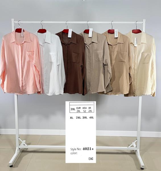 Рубашка BASE (XL-4XL) 4021+ brown (деми)