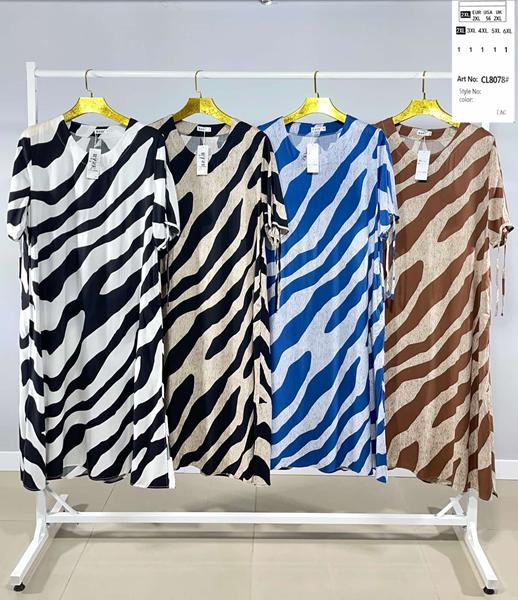 Платье BASE (2XL-6XL) CL8078 white (лето)