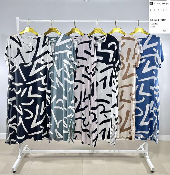 Платье BASE (2XL-6XL) CL9075 blue (лето)