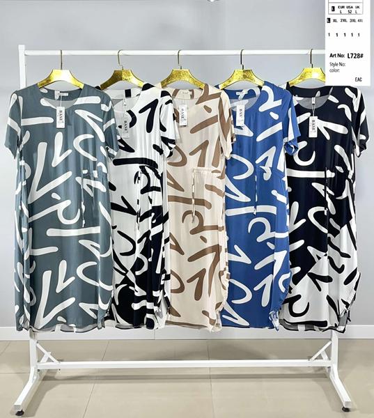 Платье BASE (L-4XL) L728 grey (лето)