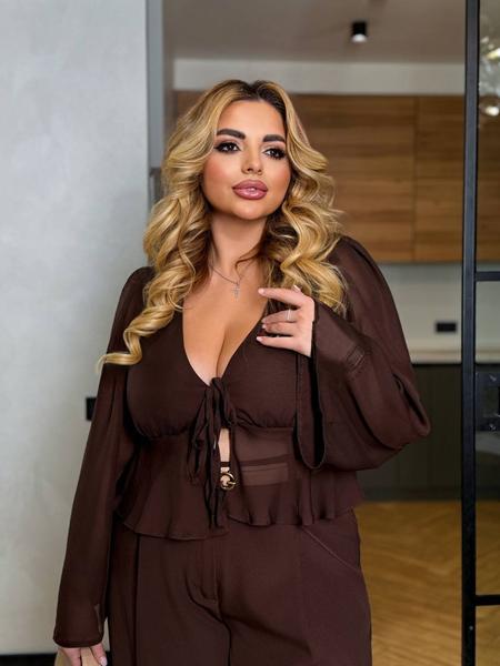 Блузка Adam&Eva (42-48) 242 brown (деми)