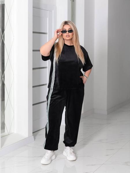 Костюм спорт Seven Zikina (50-64) 1359 black-white (лето)