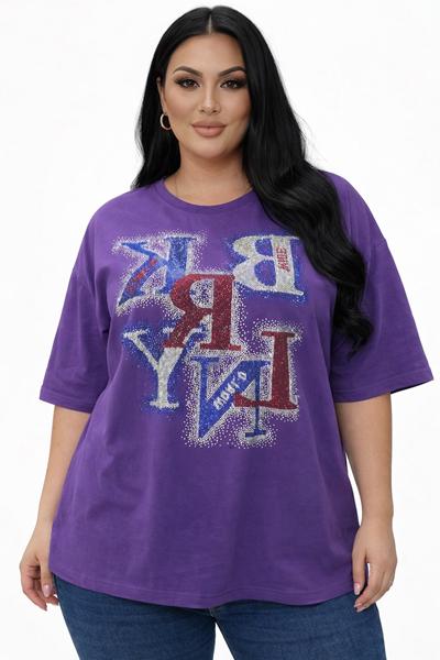 Футболка Elena&Vika (46-48) 25103 purple (лето)