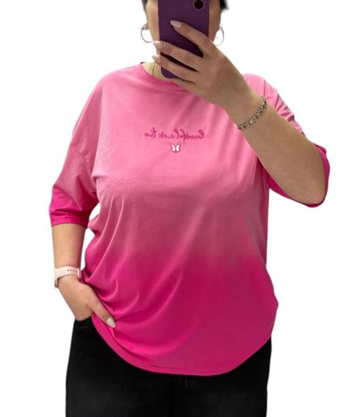 Футболка Elena&Vika (46-58) 25107 pink (лето)