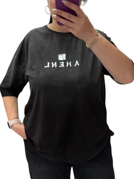 Футболка Elena&Vika (46-58) 25108 black (лето)