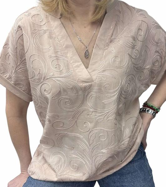 Футболка Elena&Vika (48-54) 26003 beige (лето)