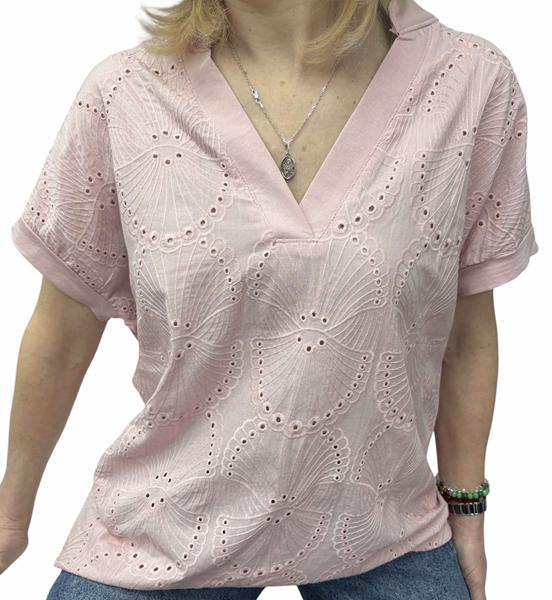 Футболка Elena&Vika (48-54) 26004 pink (лето)