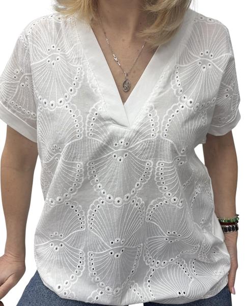 Футболка Elena&Vika (48-54) 26004 white (лето)