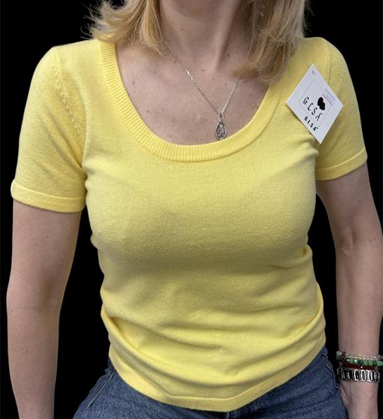 Футболка Elena&Vika (42-46) 26114 yellow (лето)