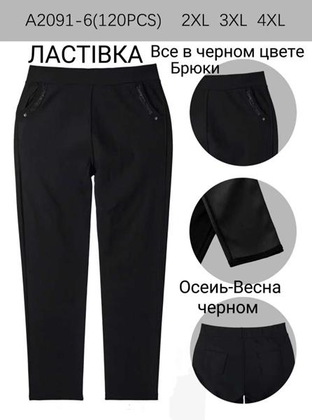 Штаны Giang (2XL-4XL) 2091-6 black (деми)