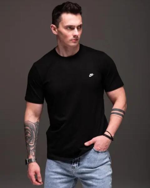 Футболка Sport style (M-2XL) 82 black (лето)