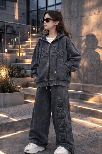 Костюм спорт SunnyTot (120-160) 012A01 black (деми)