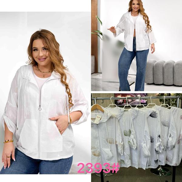 Рубашка JJF (XL-4XL) 2393 white-white (деми)