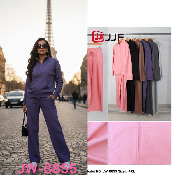 Костюм спорт JJF (L-4XL) 8855 pink (деми)