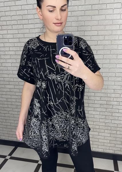 Футболка LeVisha (58-62) 25010 black (лето)