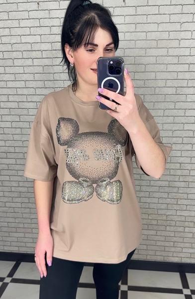 Футболка LeVisha (S-L) 250102 beige (лето)