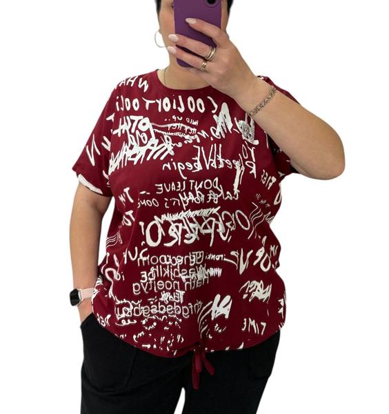 Футболка LeVisha (54-64) 25084 wine (лето)