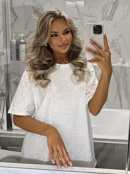 Футболка LeVisha (L-2XL) 26001 white (лето)