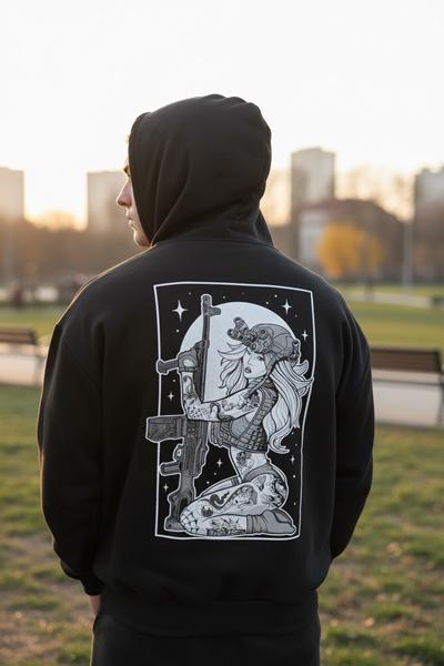 Худи Madoka (M-3XL) 1343 black (деми)