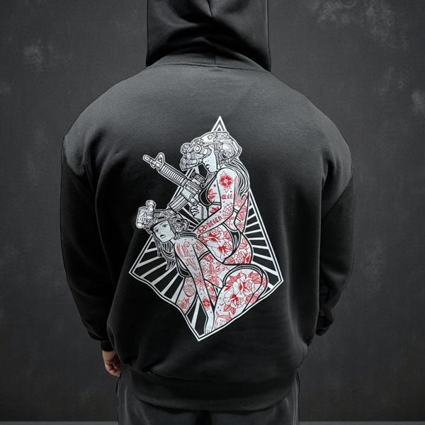 Худи Madoka (M-3XL) 1344 black (деми)