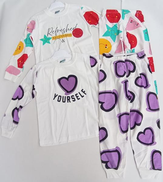 Пижама Meloria (6-9) 1005-4 white-lilac (деми)