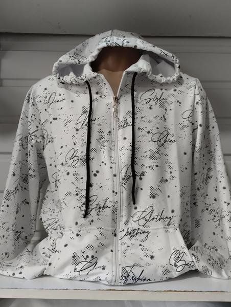 Кофта спорт Panda (S-2XL) 1466 white (деми)