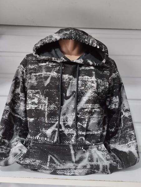 Худи Panda (S-2XL) 1467 black (деми)