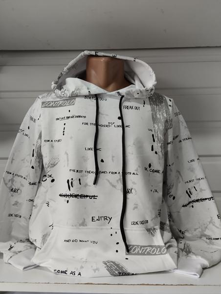 Худи Panda (S-2XL) 1474 white (деми)