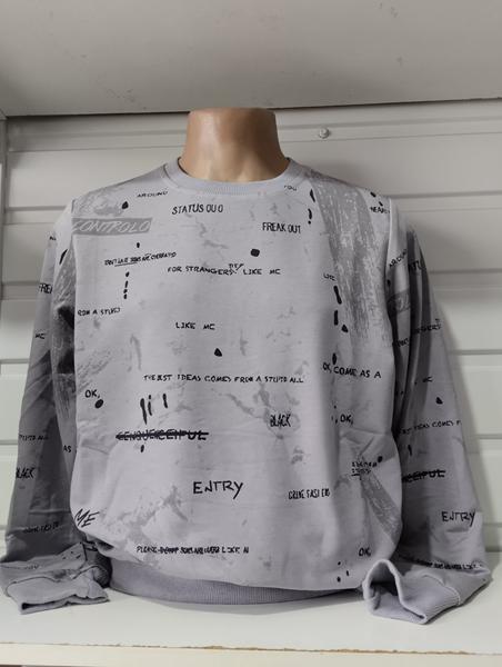 Свитер Panda (S-2XL) 1488 grey (деми)