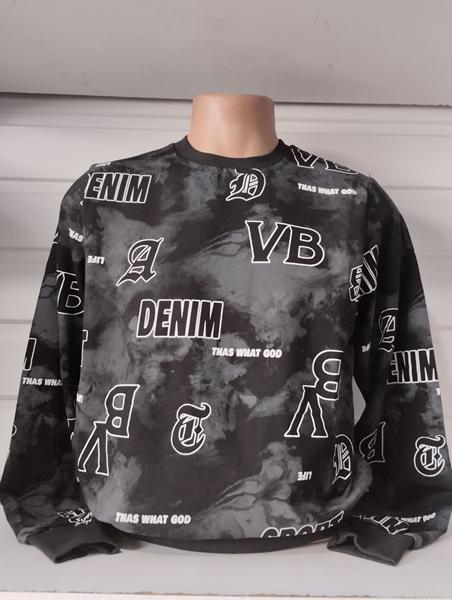 Свитер Panda (S-2XL) 1508 black (деми)