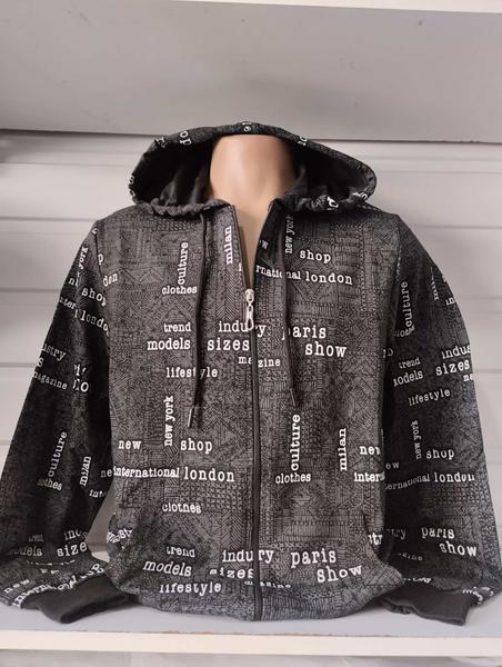 Кофта Panda (S-2XL) 1515 black (деми)