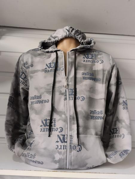 Кофта Panda (S-2XL) 1517 grey (деми)