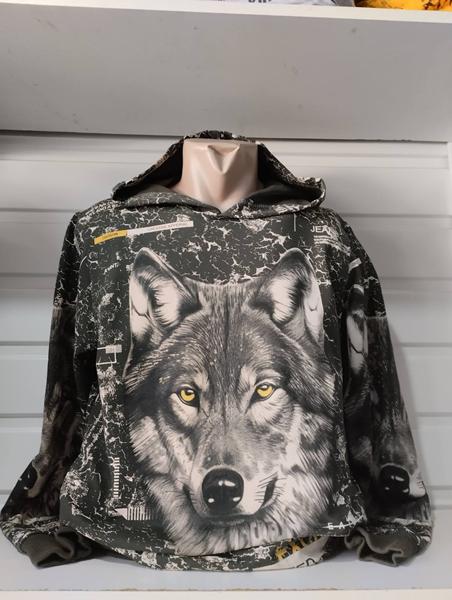 Худи Panda (S-2XL) 1521 black (деми)