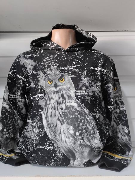 Худи Panda (S-2XL) 1524 black (деми)