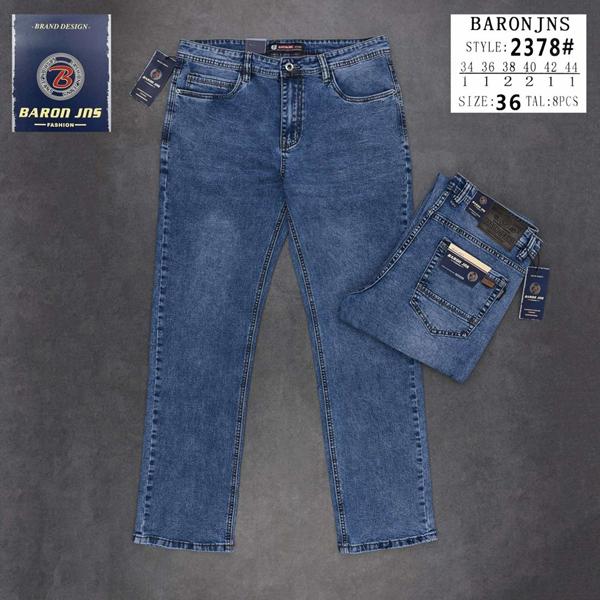 Джинсы Baron Jeans (34-44) 2378 blue (деми)
