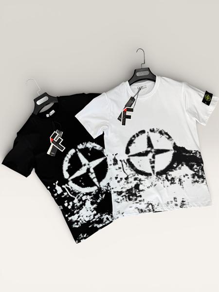 Футболка F.T.H (S-2XL) F936 white (лето)