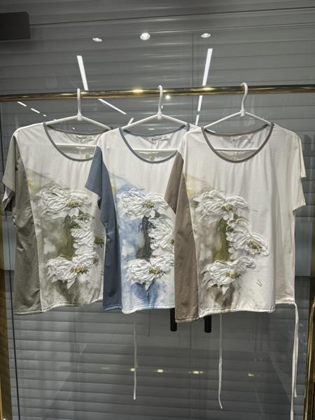 Футболка DGMD (XL-6XL) E26021 white-blue (лето)