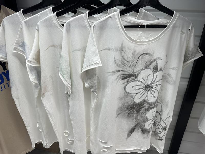 Футболка Aidin-шик шок (one size) 0008 white-grey (лето)