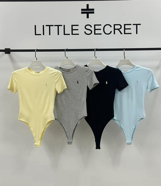Боди Little Secret (S-L) K018 grey (лето)