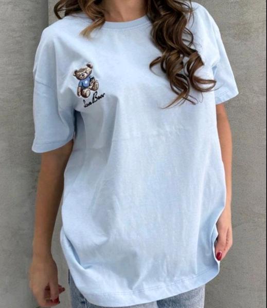 Футболка Lora (one size) LR1144 l.blue (лето)