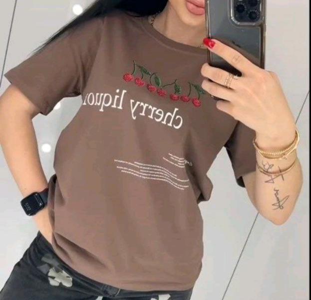 Футболка Lora (one size) LR1148 brown (лето)