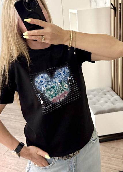 Футболка Lora (one size) LR1151 black (лето)