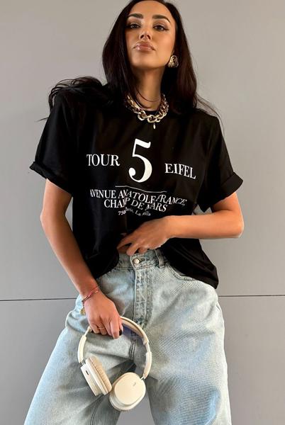 Футболка Lora (one size) LR1179 black (лето)