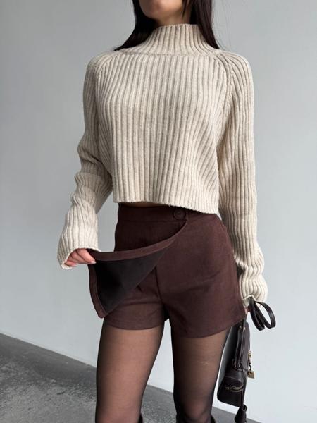 Юбка-шорты Arina (42-46) 1702 brown (лето)