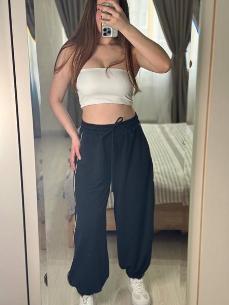 Штаны спорт Arina (42-48) 1716 black (деми)