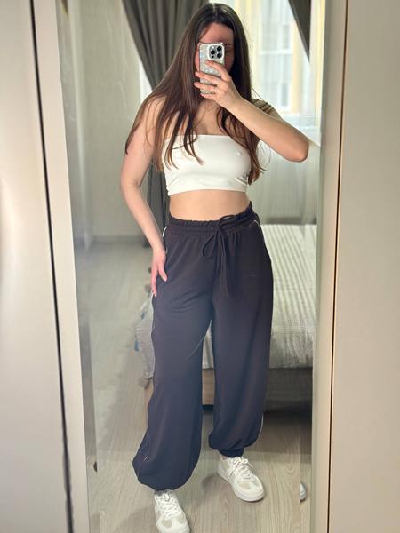 Штаны спорт Arina (42-48) 1716 brown (деми)