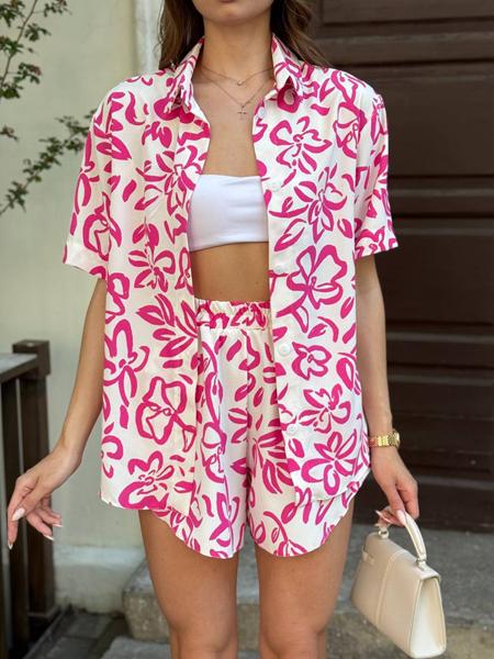 Костюм Arina (42-48) 2452 white-pink (лето)